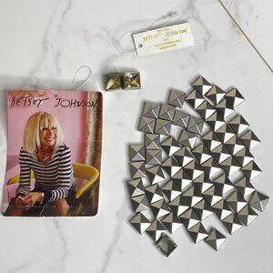 Vintage 2000s Betsey Johnson Silver Pyramid Stud Belt - As Is / Craft Project